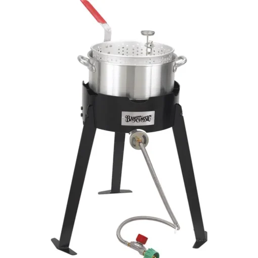 Bayou Classic 41000 BTU Aluminum Fish Fryer Kit 10 qt