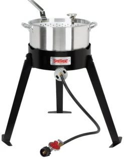 Bayou Classic 41000 BTU Aluminum Fish Fryer Kit 10 qt