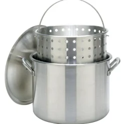 Bayou Classic Aluminum Grill Stockpot with Basket 80 qt 1 pk