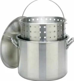 Bayou Classic Aluminum Grill Stockpot with Basket 80 qt 1 pk