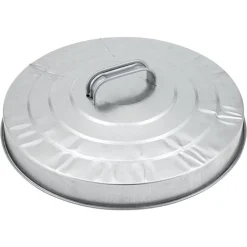 Behrens 10 gal. Galvanized Steel Garbage Can Lid Included Animal Proof/Animal Resistant (Pack of 6)