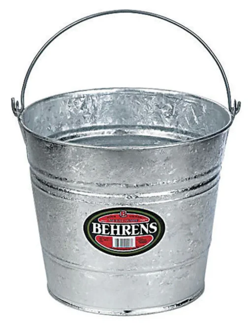 Behrens Hot Dipped 14 qt Galvanized Pail Gray