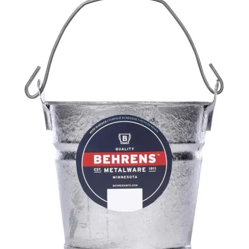 Behrens Hot Dipped 2 qt Galvanized Pail Gray