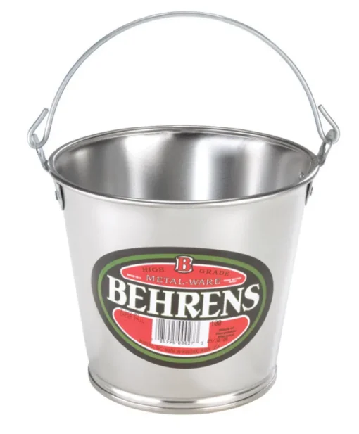 Behrens Hot Dipped 2 qt Galvanized Pail Gray