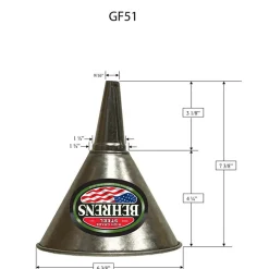 Behrens Silver 7-3/8 in. H Steel 32 oz Funnel