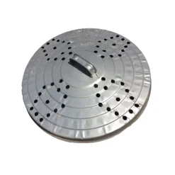 Behrens Silver Galvanized Steel Round Trash Burner Can 20 gal. Capacity with Lid