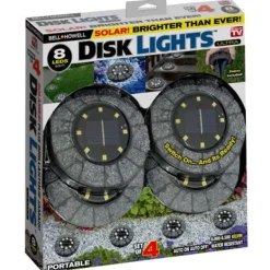 Bell & Howell As Seen On TV Stone Solar Powered 0.89 W LED Walkway Light 4 pk