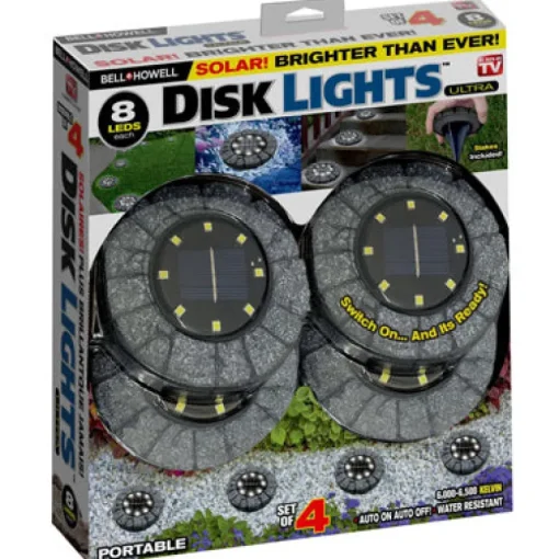 Bell & Howell As Seen On TV Stone Solar Powered 0.89 W LED Walkway Light 4 pk
