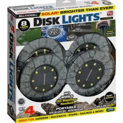 Bell & Howell As Seen On TV Stone Solar Powered 0.89 W LED Walkway Light 4 pk