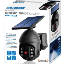 Bell & Howell Bionic Motion-Sensing Solar Powered LED Black Spotlight