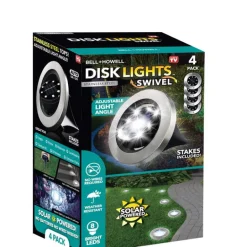 Bell & Howell Swivel Solar Powered 3 W LED Deck Light 4 pk