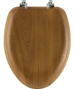 Bemis Mayfair Elongated Oak Wood Toilet Seat