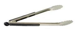 Bene Casa Black/Silver Stainless Steel BBQ Tongs