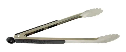 Bene Casa Black/Silver Stainless Steel BBQ Tongs