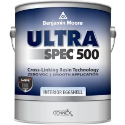 Benjamin Moore Ultra Spec 500 Eggshell Base 4 Acrylic Copolymer Paint 1 gal. (Pack of 4)