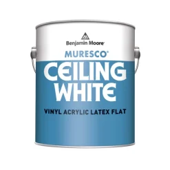 Benjamin Moore Muresco Flat White Acrylic Latex Ceiling Paint 1 gal. (Pack of 4)