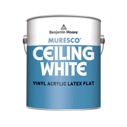 Benjamin Moore Muresco Flat White Acrylic Latex Ceiling Paint 1 gal. (Pack of 4)
