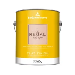 Benjamin Moore Regal Select Flat White Acrylic Latex Paint and Primer 1 gal. (Pack of 4)
