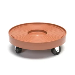 Best Gardening Supplies Plastic Terra Cotta Espresso 4-Wheel Dolly 12 Dia. x 12 W in.