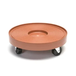 Best Gardening Supplies Plastic Terra Cotta Espresso 4-Wheel Dolly 12 Dia. x 12 W in.