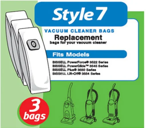 Bissell Vacuum Bag For Upright Vacuums 3 pk
