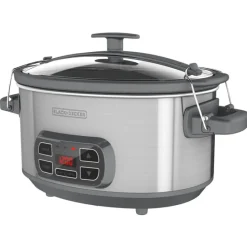 Black and Decker 7 qt. Silver Stoneware Slow Cooker