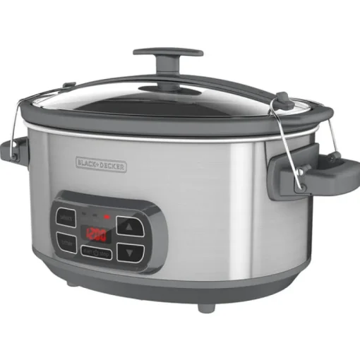 Black and Decker 7 qt. Silver Stoneware Slow Cooker