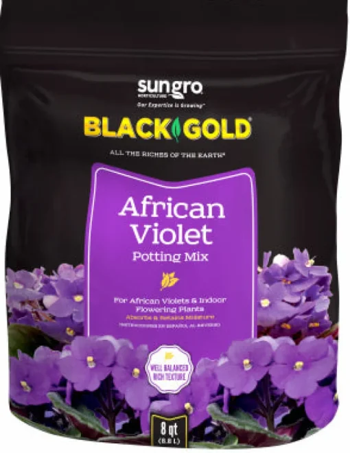 Black Gold Organic African Violet Potting Mix 8 qt (Pack of 8).