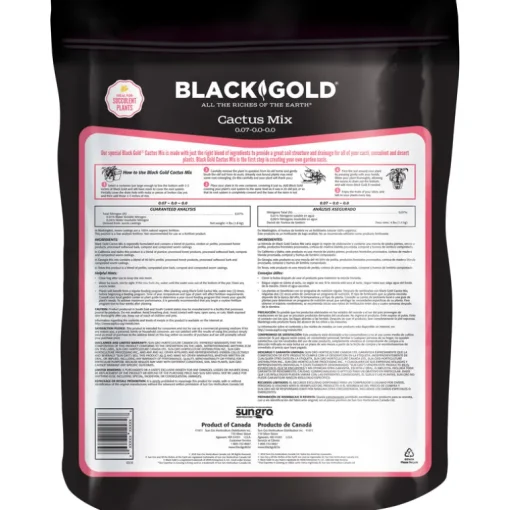 Black Gold Organic Cacti and Succulent Potting Mix 8 qt
