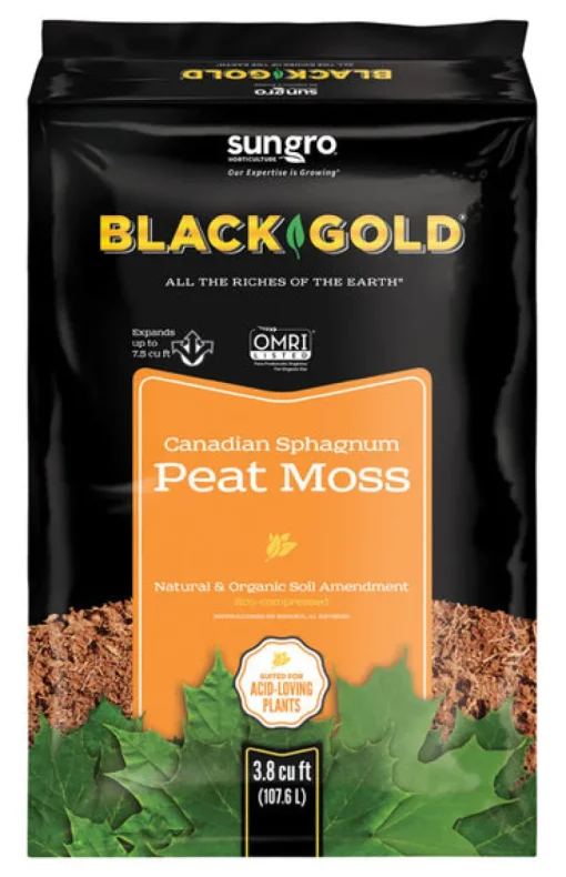 Black Gold Organic Sphagnum Peat Moss 3.8 ft (Pack of 15).