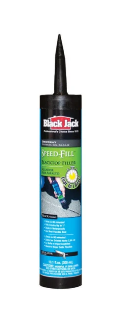 Black Jack Speed-Fill Gloss Black Polymer Rubberized Asphalt Crack Filler 10.1 oz. (Pack of 12)