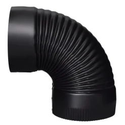 Black Stove Corrugated Elbow, 24-Ga., 6-In.