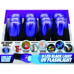 Blacklight Master 15 lm Black/Purple LED UV Flashlight AAA Battery (Pack of 12)