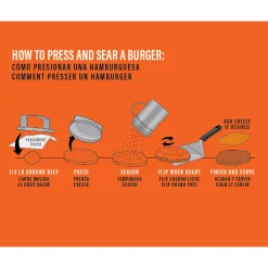 Blaster Blackstone Heavy Gauge Stainless Steel Silver Burger Press 6 L x 6 W x 2.5 H in.