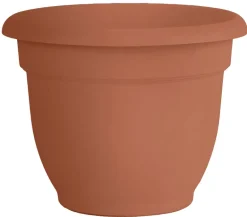Bloem Ariana 13.75 in. H X 17.75 in. W X 17.75 in. D Plastic Traditional Planter Terracotta
