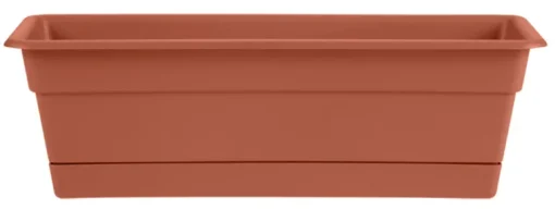 Bloem Dura Cotta 5.75 in. H X 30 in. W X 7.5 in. D Plastic Window Box Terra Cotta