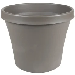 Bloem Terra 12.75 in. H X 15 in. W X 10.25 in. D Polyresin Traditional Planter Charcoal