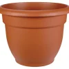 Bloem Terracotta Clay Resin Bell Ariana Planter 12 Dia. in. with Drainage Holes