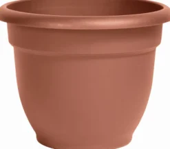 Bloem Terracotta Clay Resin Bell Ariana Planter 12 Dia. in. with Drainage Holes