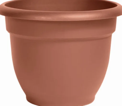 Bloem Terracotta Clay Resin Bell Ariana Planter 12 Dia. in. with Drainage Holes