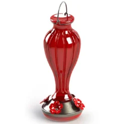 Blossom Hummingbird Feeder, Red, 25-oz.