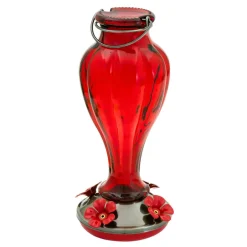 Blossom Hummingbird Feeder, Red, 25-oz.