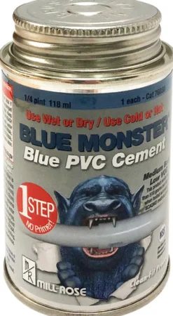 Blue Monster Clear All Weather Cement For PVC 8 oz