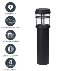 BOLLARD LIGHT SOLAR 4LUM