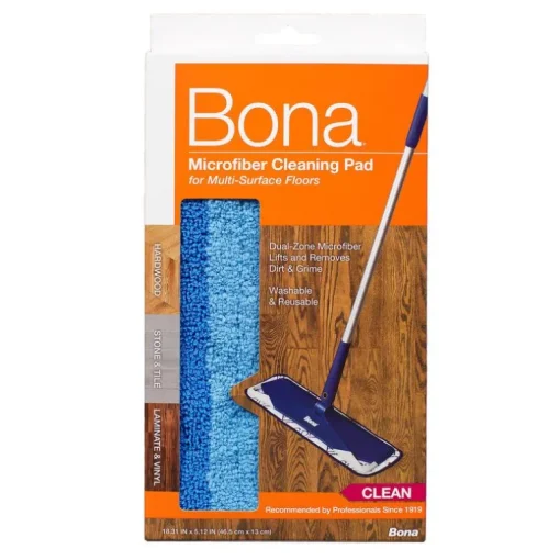 Bona Microplus 15 in. Flat Microfiber Deep Clean Pad 1 pk
