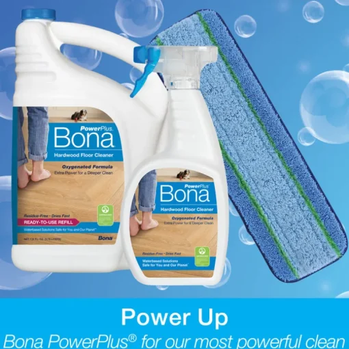 Bona PowerPlus No Scent Hardwood Floor Cleaner Liquid 160 oz. (Pack of 4)
