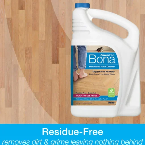 Bona PowerPlus No Scent Hardwood Floor Cleaner Liquid 160 oz. (Pack of 4)
