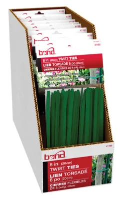 Bond Green Sturdy Plastic Coated Wire Ties 8 L in. for Tie Up Plants