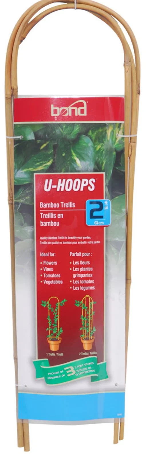 Bond U2403 2' Bamboo U Hoops (Pack of 15)