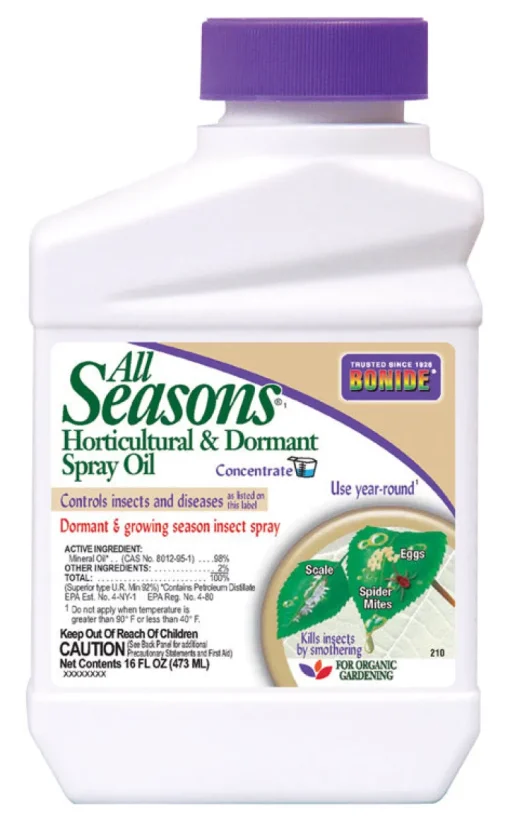 Bonide All seasons Organic Horticultural Spray Oil Liquid Concentrate 16 oz